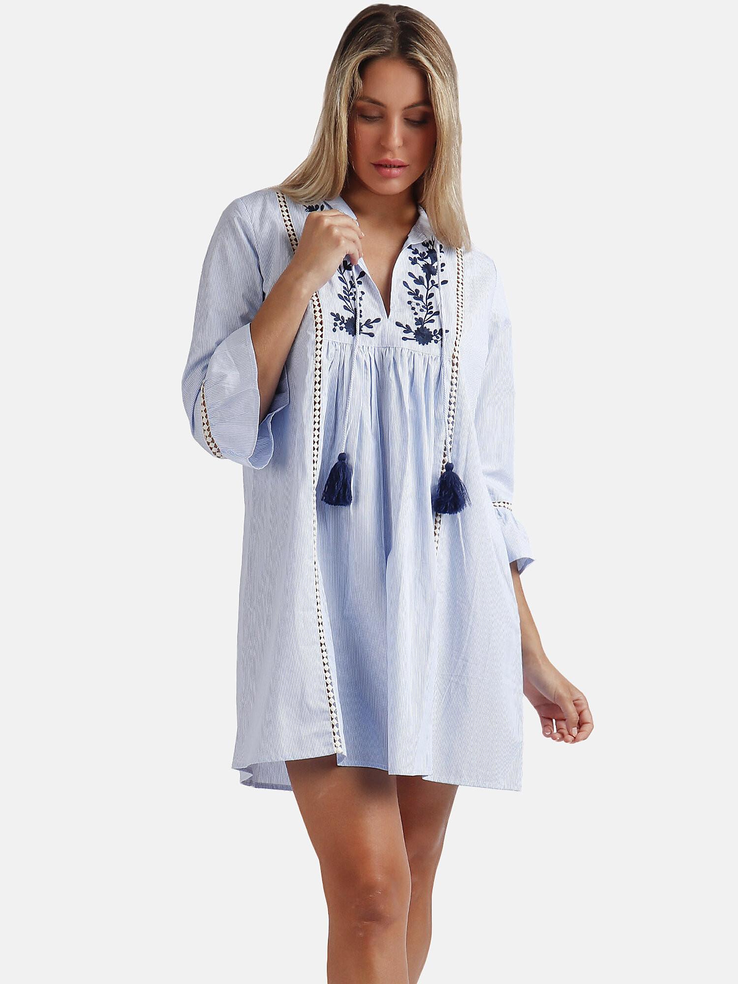 Image of Strandtunika Sail Time Unisex Blau XL