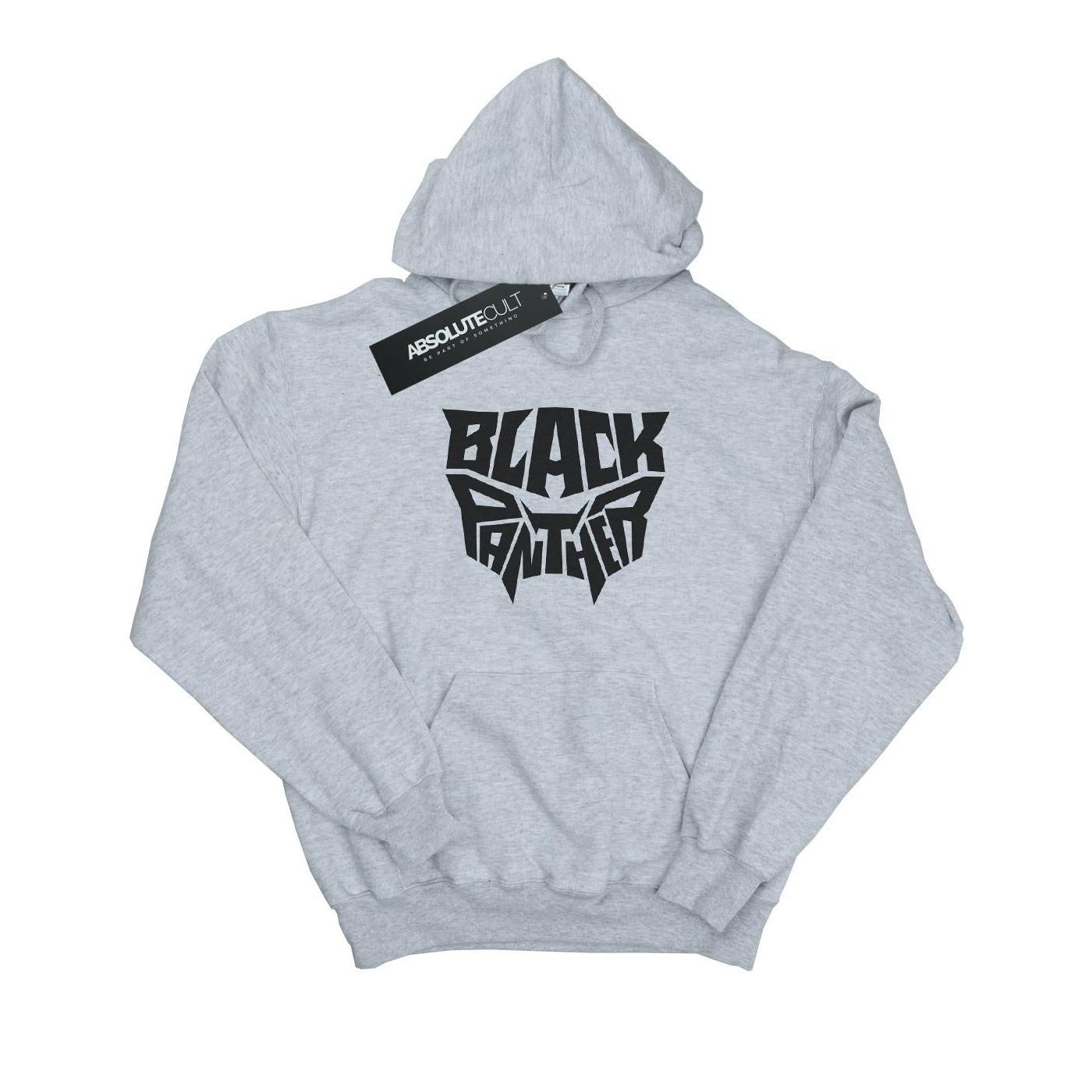 Image of Black Panther Worded Emblem Kapuzenpullover Jungen Grau 116