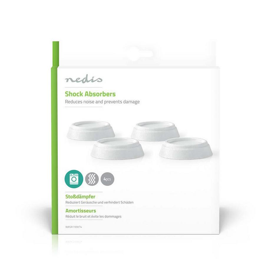 Nedis Amortisseur anti-vibrations | Convient à : Universel | 4 pcs. | Blanc | Plastique  