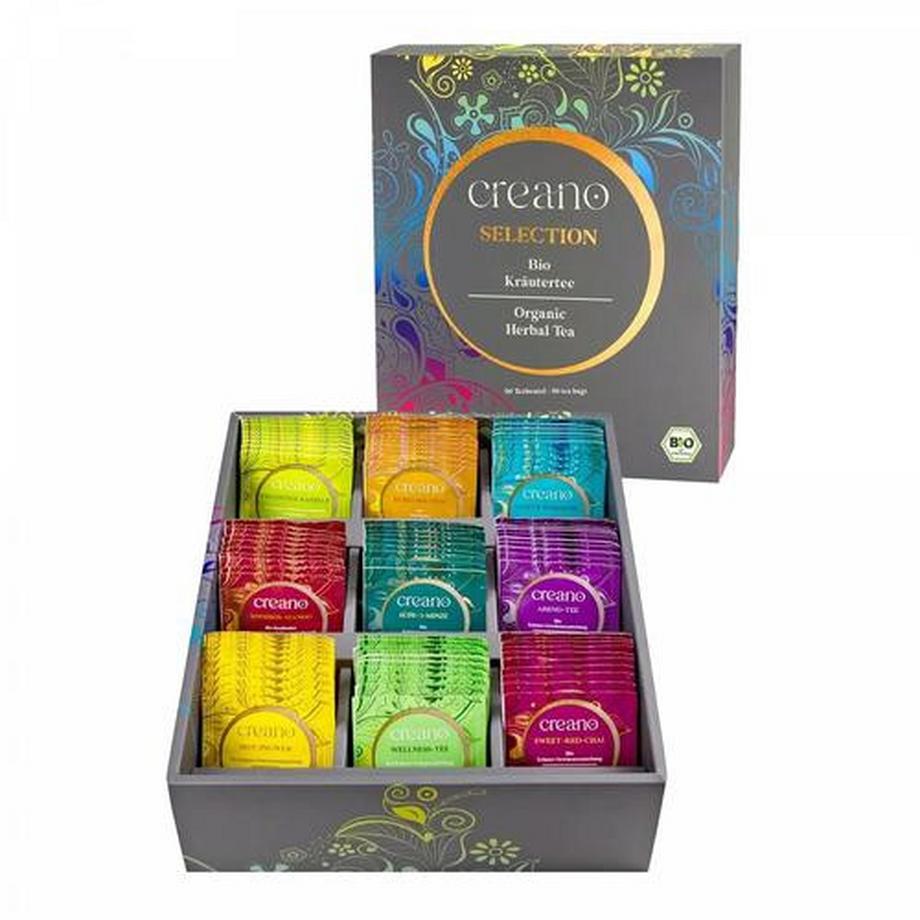 Creano SELECTION, Bio-Kräutertee, 90er Mix Geschenkbox
