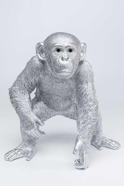 KARE Design Figura decorativa Playing Ape argento  