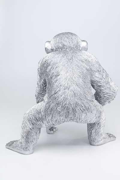 KARE Design Figura decorativa Playing Ape argento  