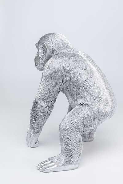 KARE Design Figura decorativa Playing Ape argento  