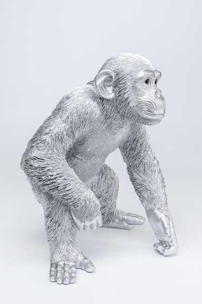 KARE Design Figura decorativa Playing Ape argento  