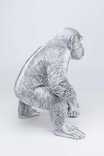 KARE Design Figura decorativa Playing Ape argento  