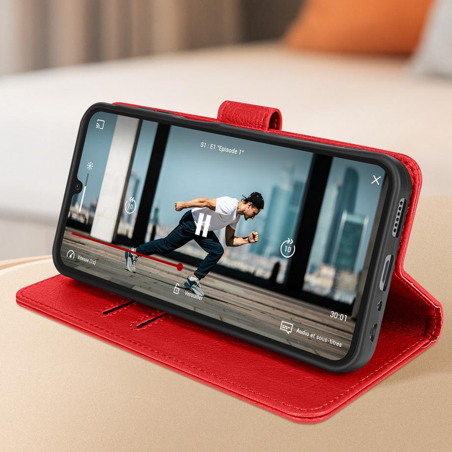 Avizar  Étui Samsung A05s Portefeuille Rouge 