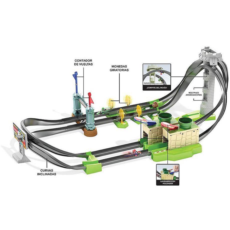Hot Wheels  Super Mario Mario Kart Circuit Lite Track Set (1:64) 