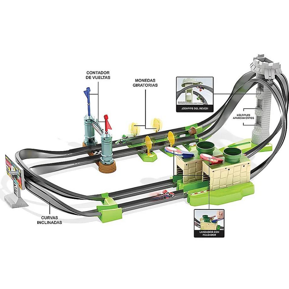 Hot Wheels  Super Mario Mario Kart Circuit Lite Track Set (1:64) 