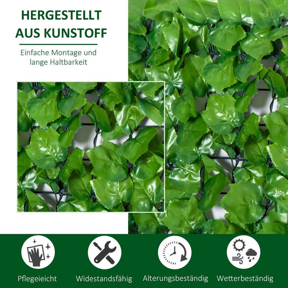 Northio Siepe Privacy Siepe Artificiale Decorazione Da Parete Per Balcone Verde Chiaro 300X100 Cm  