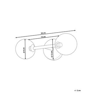 Beliani Wandlampen aus Stahl Glamourös RAMIS  