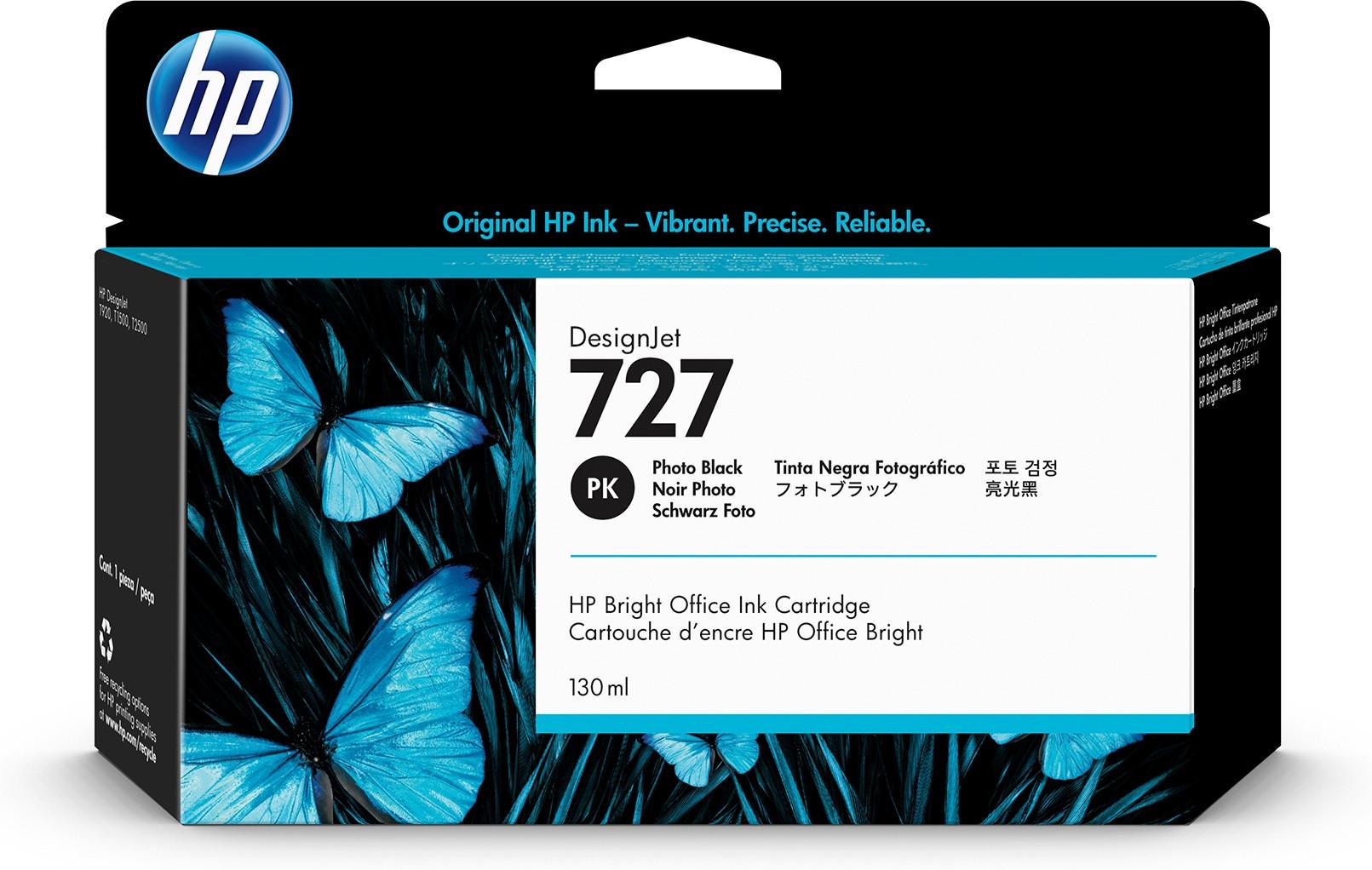 Hewlett-Packard  HP Tintenpatrone 727 photo black B3P23A DesignJet T920/T1500 130ml 