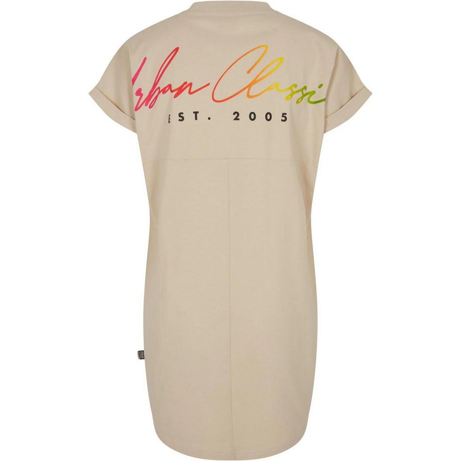 URBAN CLASSICS T-Shirtkleid mit Rückendruck  