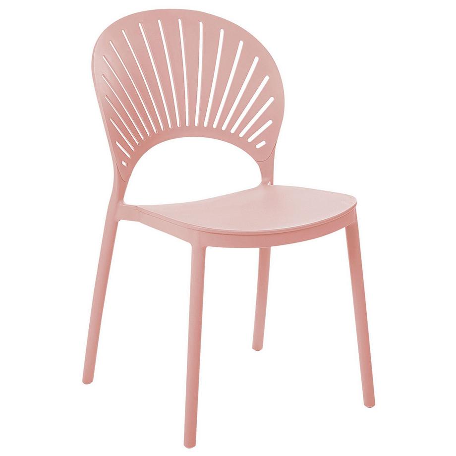 Beliani Lot de 4 chaises de jardin en Polypropylène Rétro OSTIA  