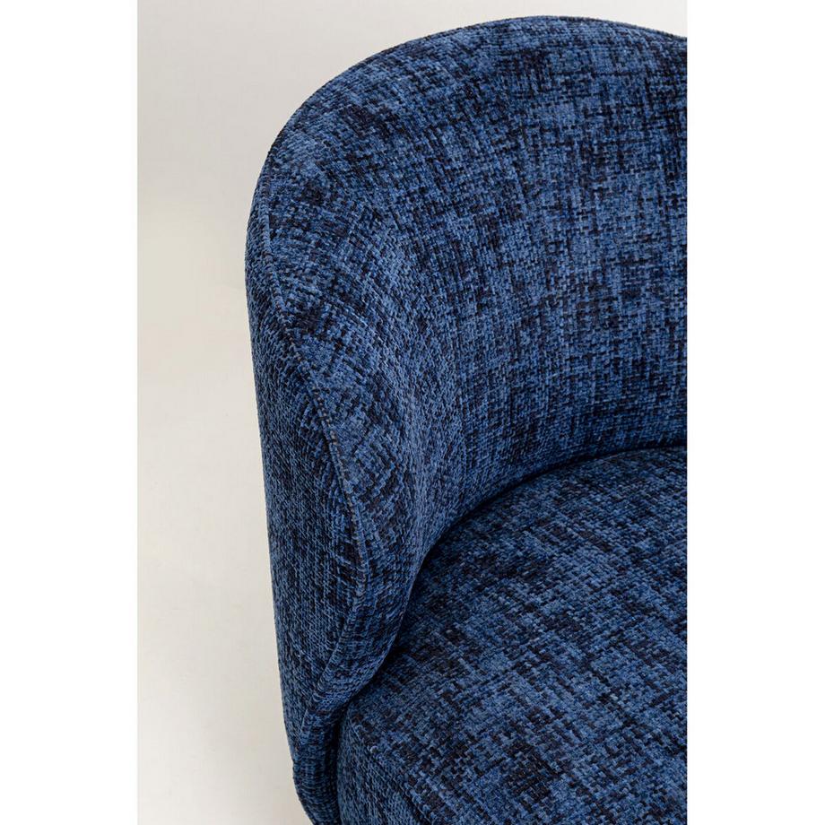 KARE Design Poltrona girevole Ellie blu  