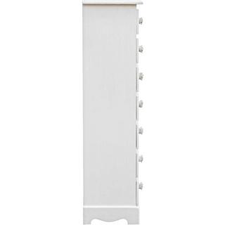 mutoni Commode en bois Blanc 7 tiroirs  