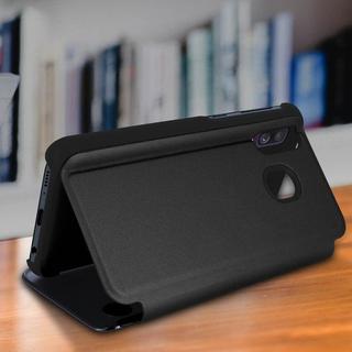 Avizar  Étui Folio Miroir Galaxy A40 Noir 