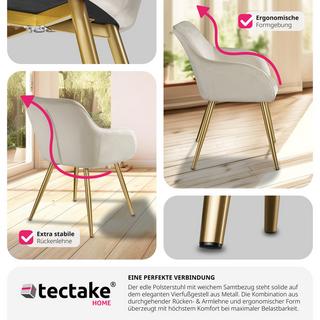 Tectake Chaise MARILYN Effet velours style scandinave  