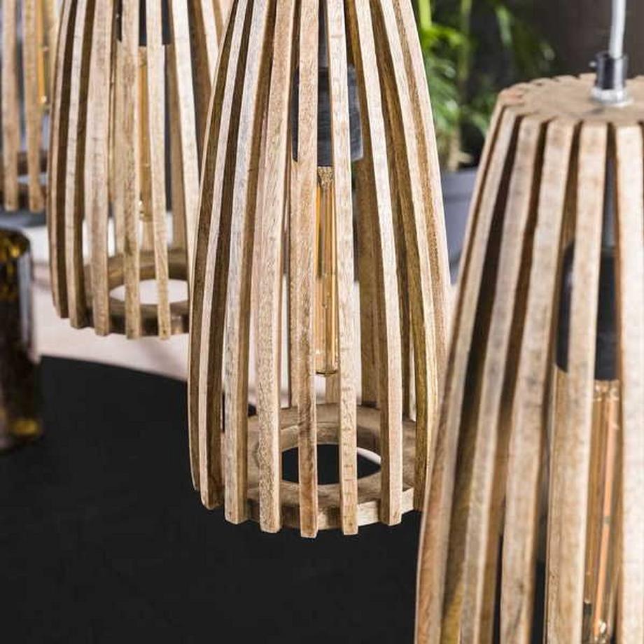 mutoni Lampada a sospensione Launch 4L in legno di mango naturale  