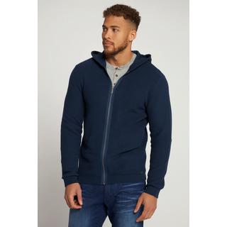 JP1880  Cardigan di maglia lavorata con cappuccio e zip 