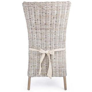 mutoni Chaise de jardin en rotin avec oreiller Isla  