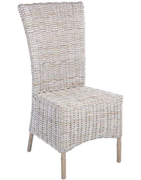 mutoni Chaise de jardin en rotin avec oreiller Isla  