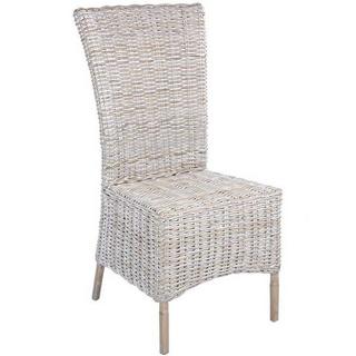 mutoni Chaise de jardin en rotin avec oreiller Isla  