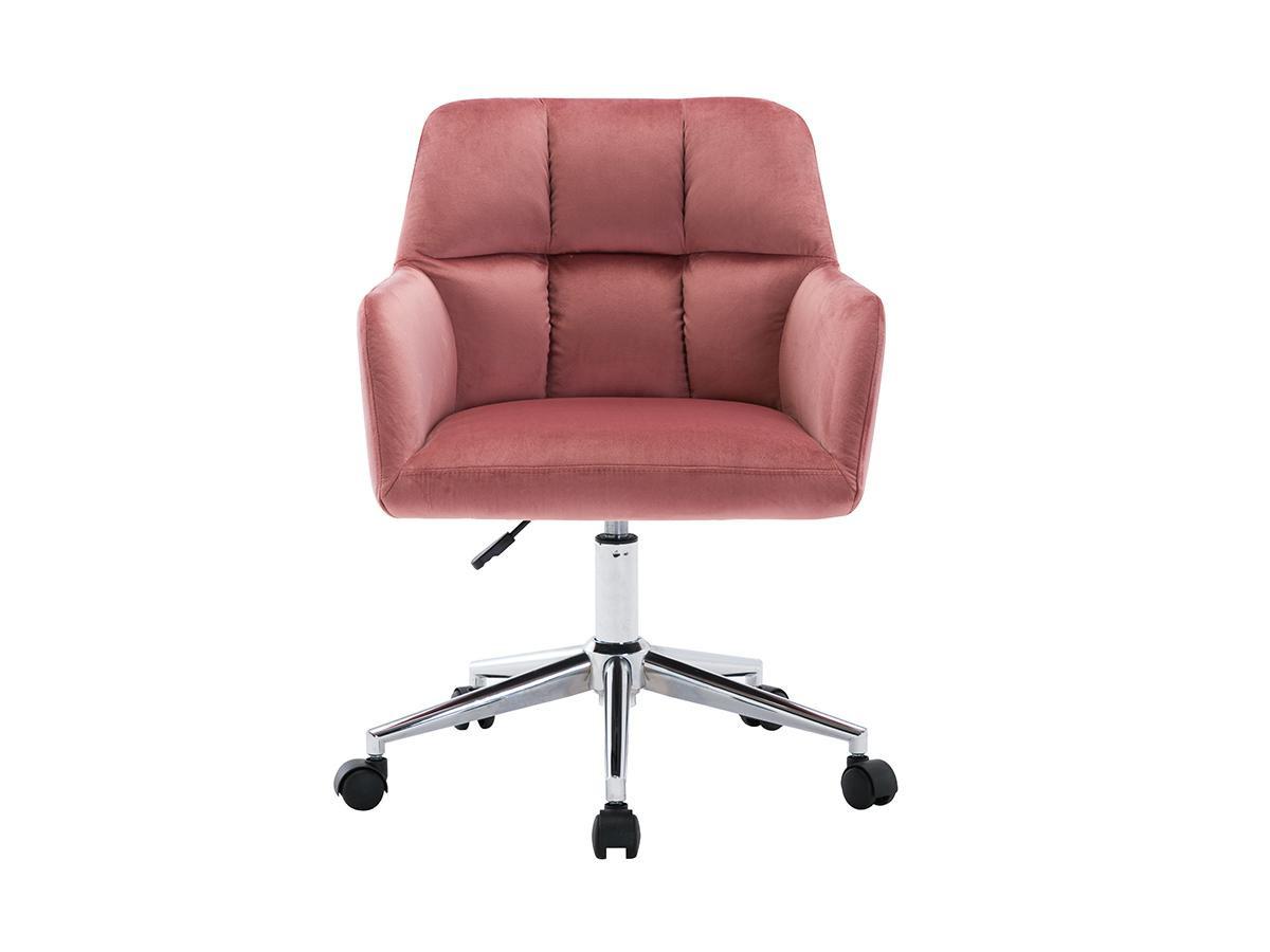 Vente-unique Bürostuhl höhenverstellbar Samt Rosa PEGA  