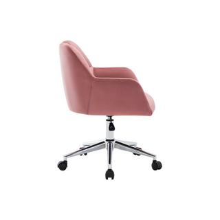 Vente-unique Bürostuhl höhenverstellbar Samt Rosa PEGA  