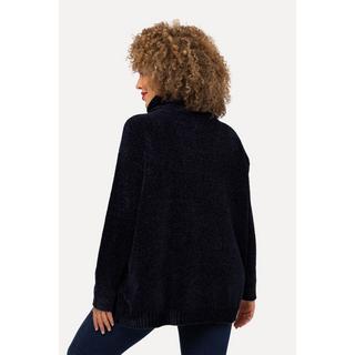 Ulla Popken  Pullover di ciniglia dal taglio oversize con collo alto e maniche lunghe 