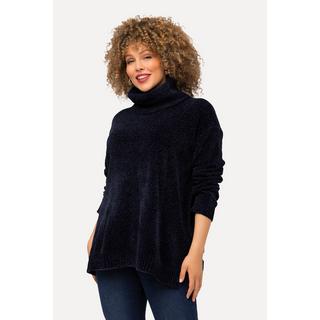 Ulla Popken  Pullover di ciniglia dal taglio oversize con collo alto e maniche lunghe 