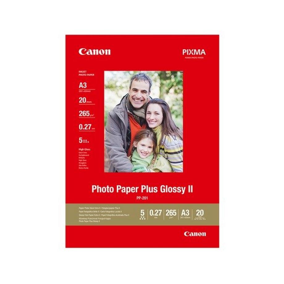 CANON Photo Paper Plus 265g A3 PP201A3 InkJet glossy II 20 Blatt