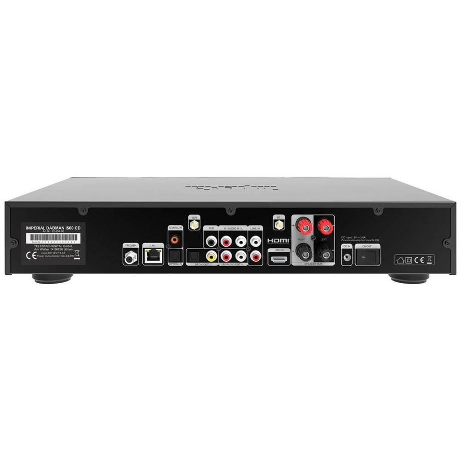 Imperial  All-In-One HiFi System mit Verstärker und CD Player, Bluetooth Sender/Empfänger & Media- 