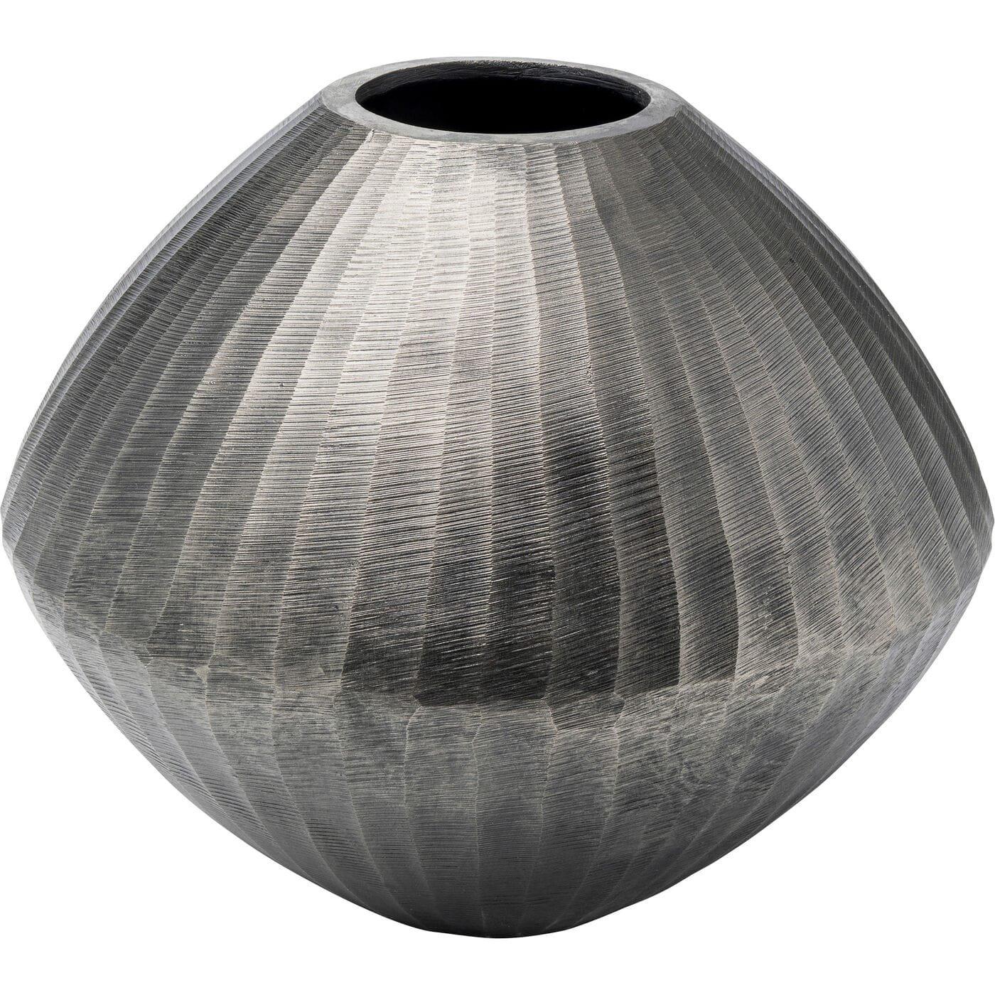 KARE Design Deco Vaso Sacramento Carving argento antico 30  