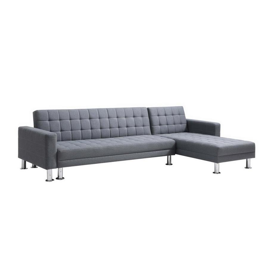 Ecksofa mit Schlaffunktion - Ecke wechselbar - Stoff - Grau WILLIS II