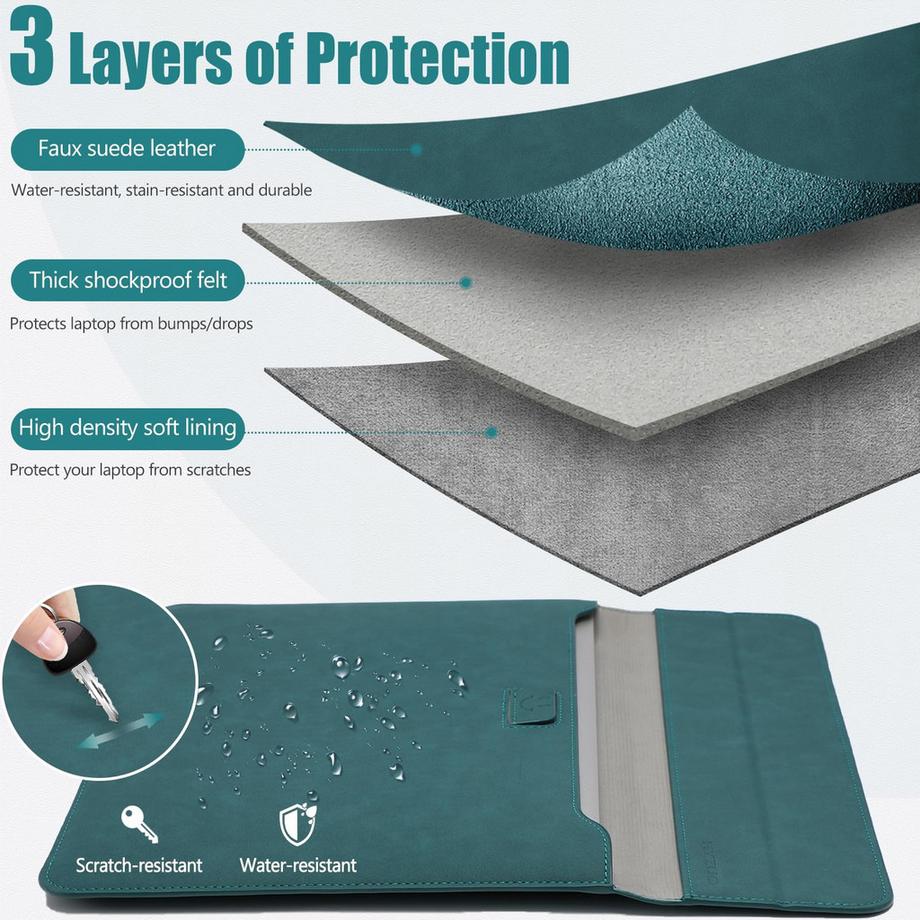 Only-bags.store Pochette pour ordinateur portable avec fonction de support  