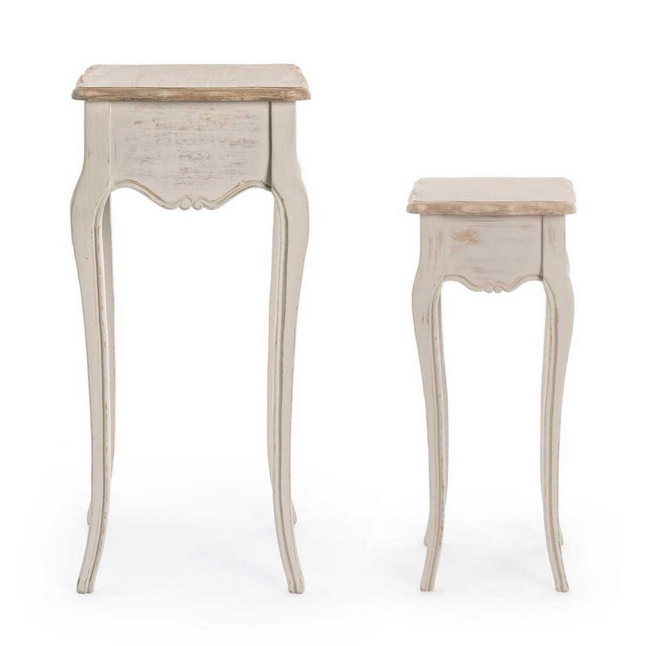 mutoni Table d'appoint Clarisse (lot de 2)  