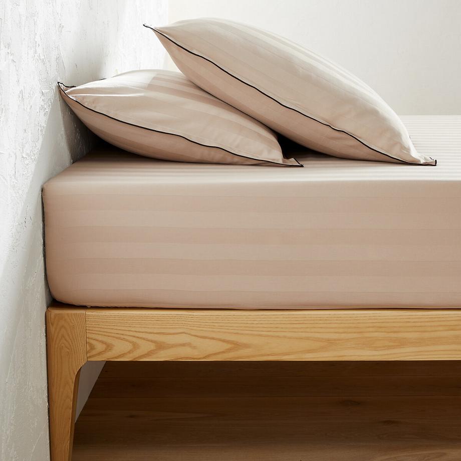 Drap-housse en satin de coton lavé