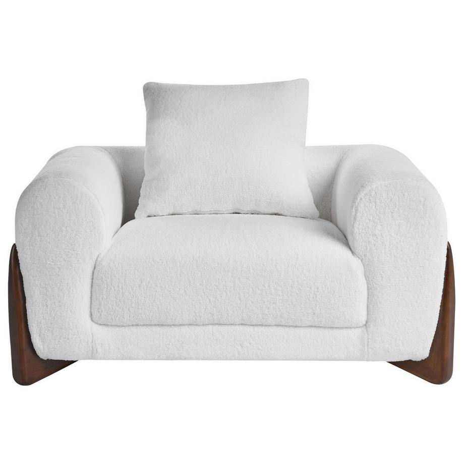 Beliani Fauteuil en Bouclé Moderne VINLIDEN  