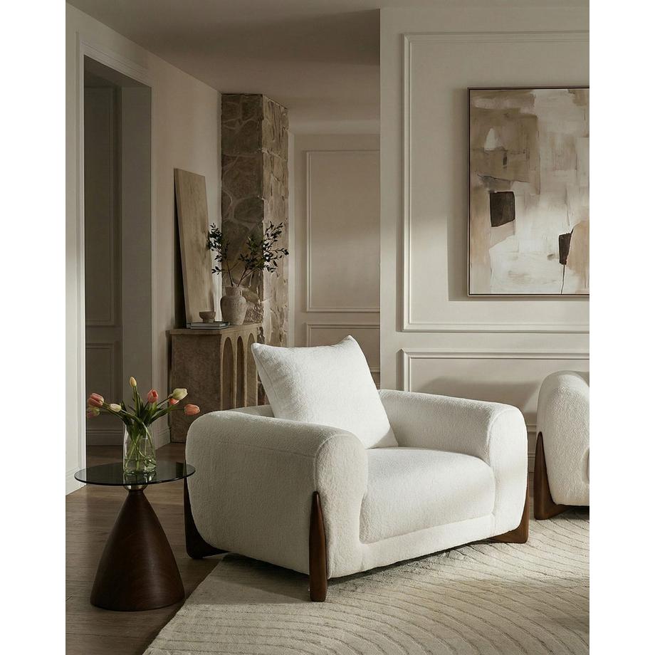 Beliani Fauteuil en Bouclé Moderne VINLIDEN  