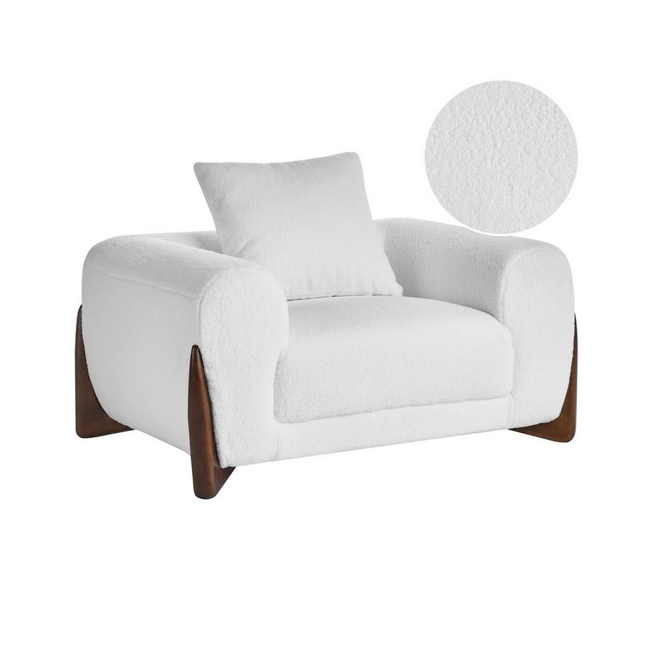 Fauteuil en Bouclé Moderne VINLIDEN