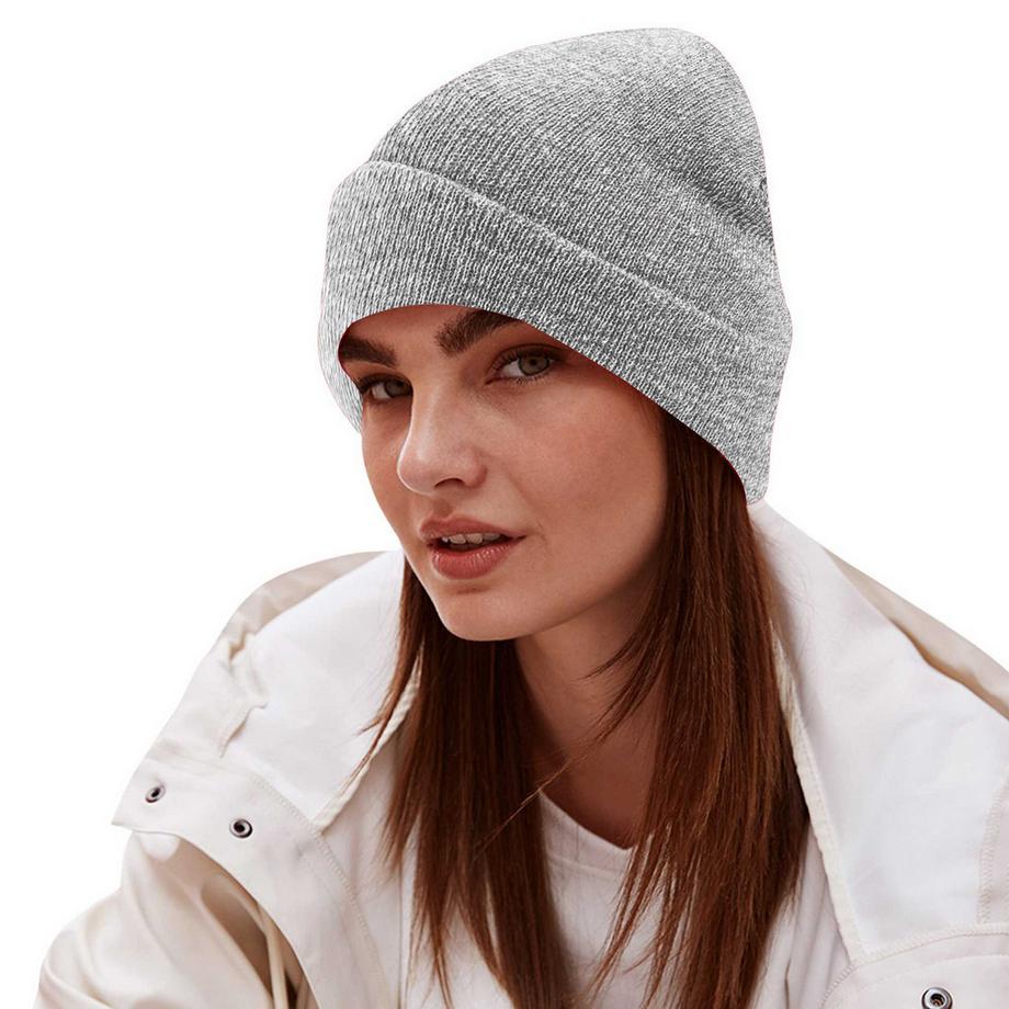 Beechfield Bonnet Tricoté Adulte avec Bord Replié  