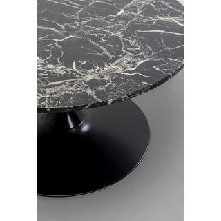KARE Design Table basse Schickeria marbre noir rond 80  