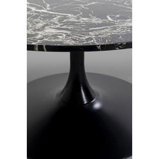 KARE Design Table basse marbre Schickeria noir ronde années 80  