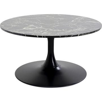 Table basse Schickeria marbre noir rond 80