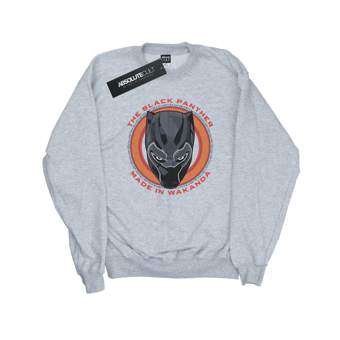 Image of Black Panther Made In Wakanda Red Sweatshirt Damen Grau XXL
