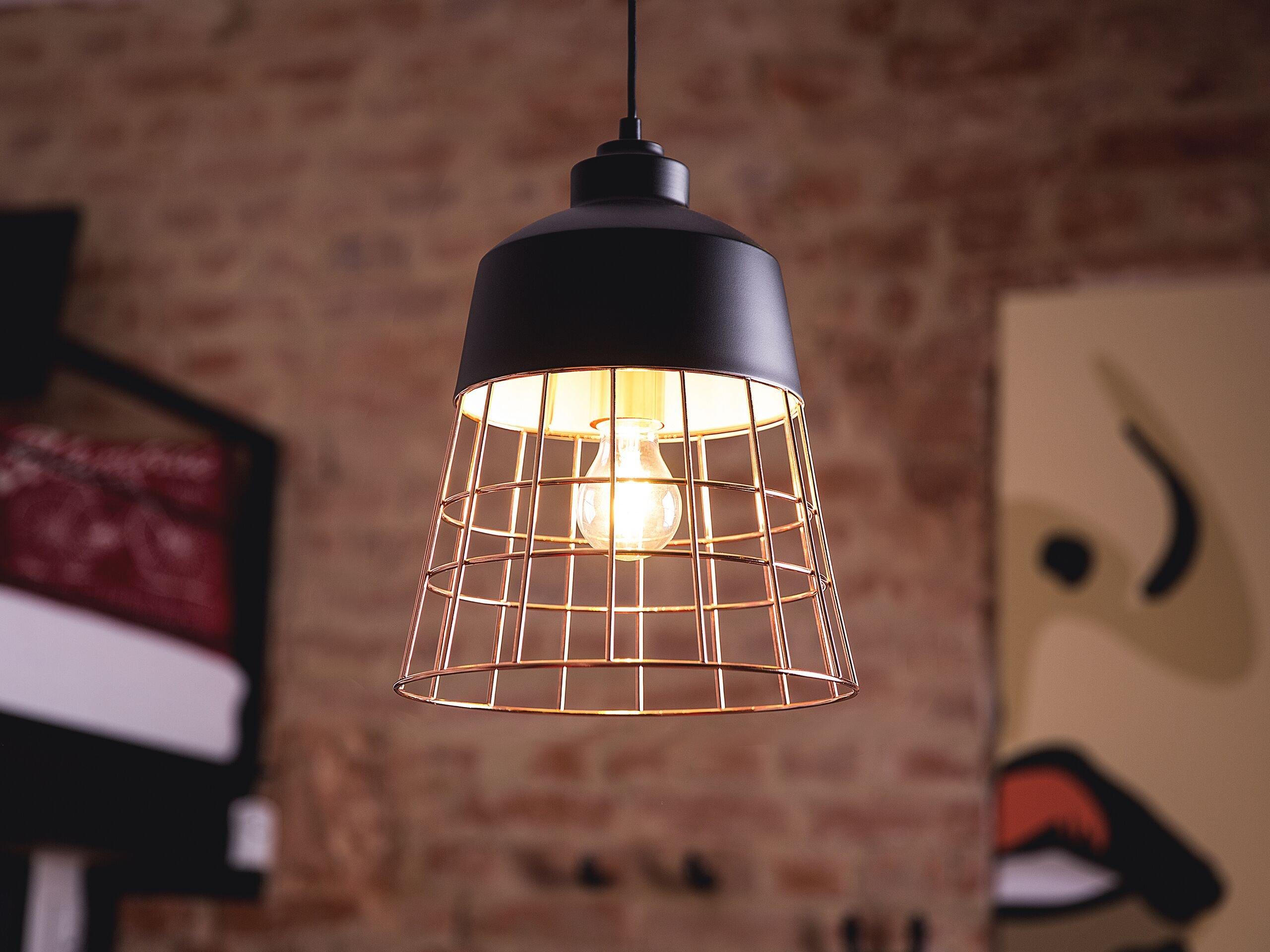 Beliani Lampe suspension en Métal Moderne MONTE  