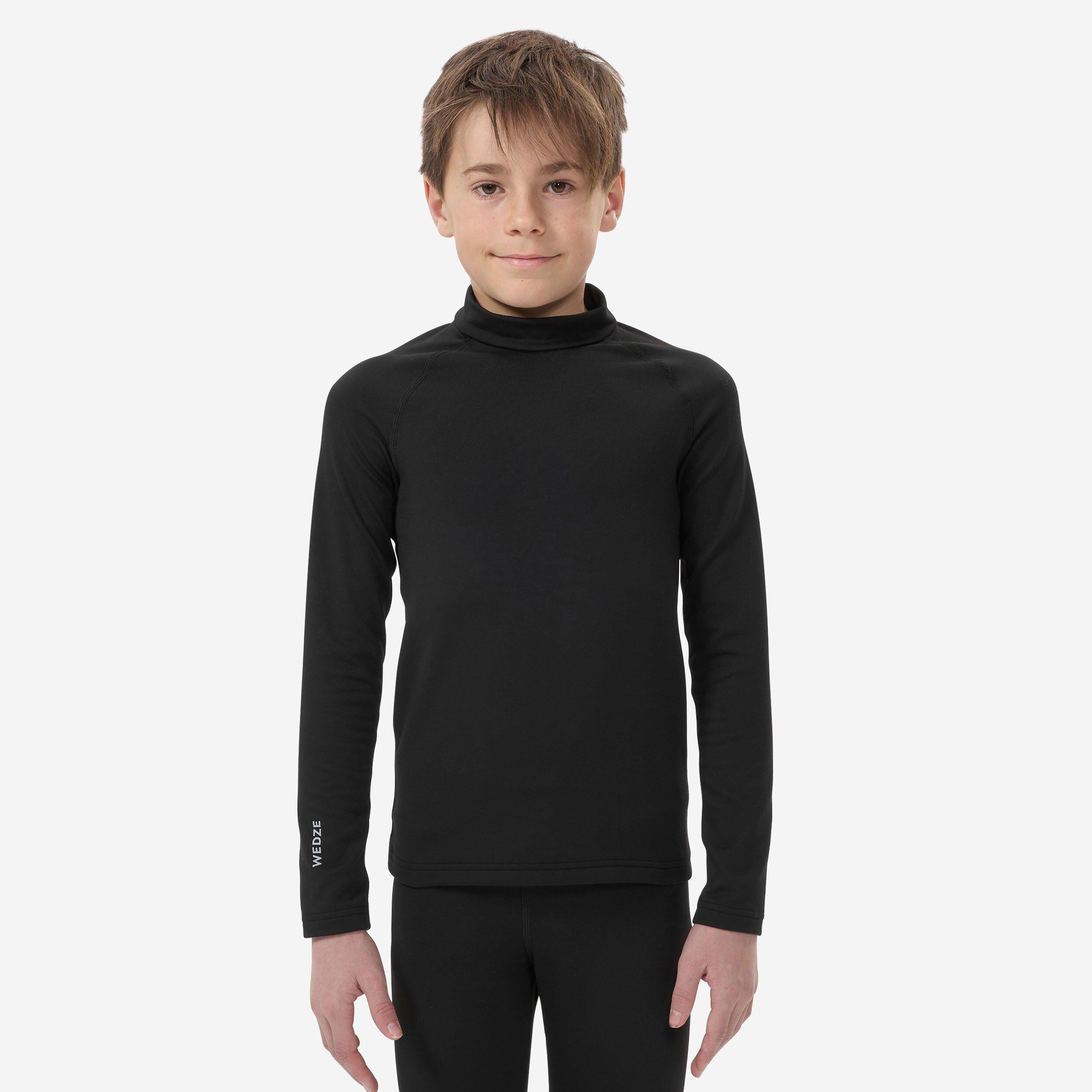 Image of Skiunterwäsche Funktionsshirt Kinder - Bl500 Unisex Schwarz Leicht 8A