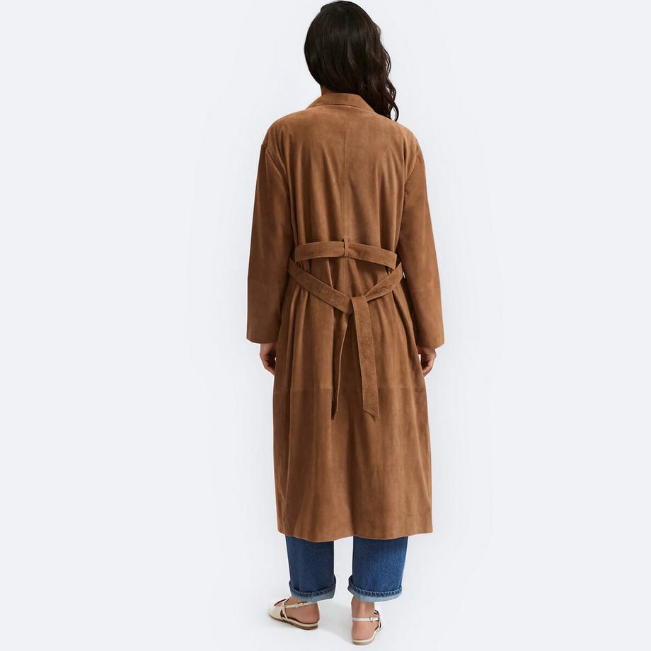 La Redoute Collections Langer Ziegenleder Trenchcoat  