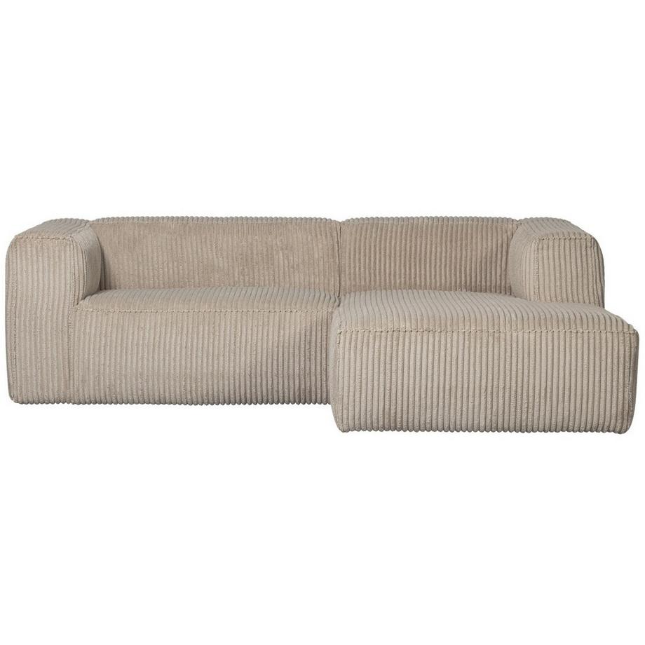 mutoni Ecksofa Bean rechts grober Rippstoff travertin 254x178  