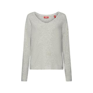 ESPRIT T-shirt brossé col en V manches longues  